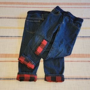 GAP Toddler Lined Slim Pull-On Jeans with Washwell, Lot of 2, 4YRS (4T)